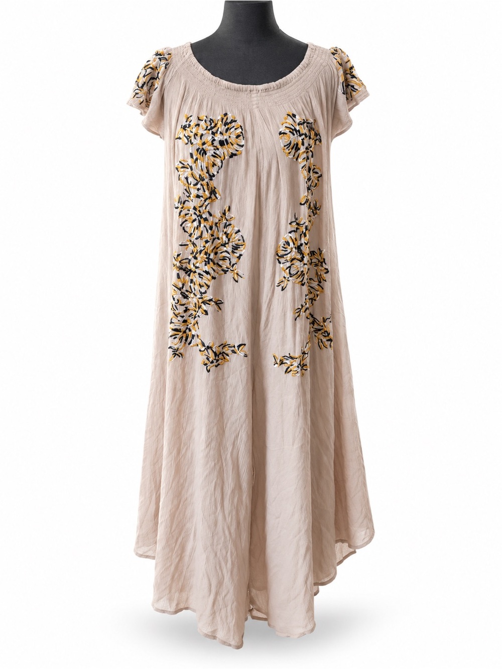 Free People Blush Embroidered Boho Wide-Leg Romper Jumpsuit XS